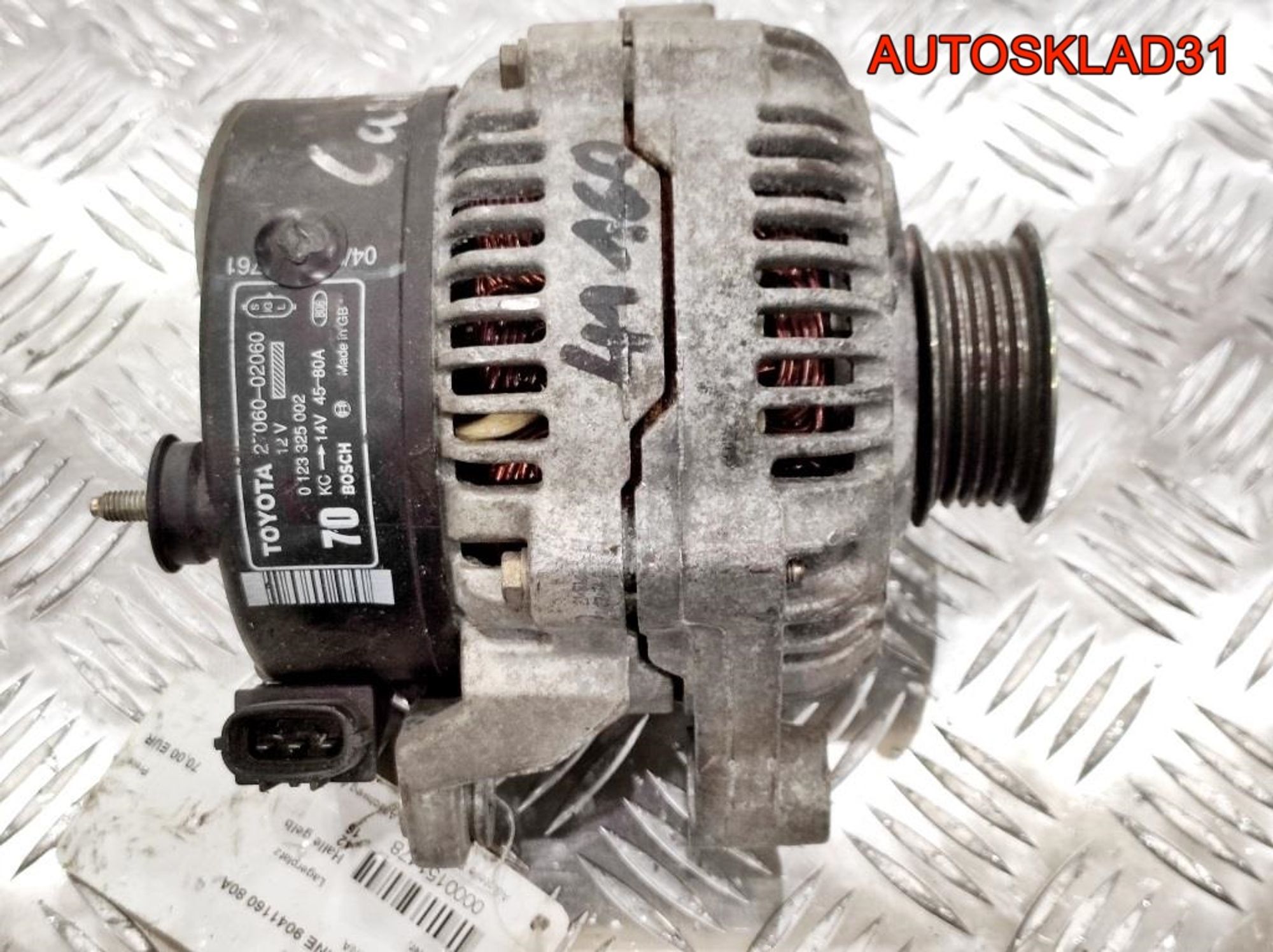 Генератор 80A Toyota Carina E 1,6 Бензин 2706002060 (Р), 7000 рублей, Дубовое