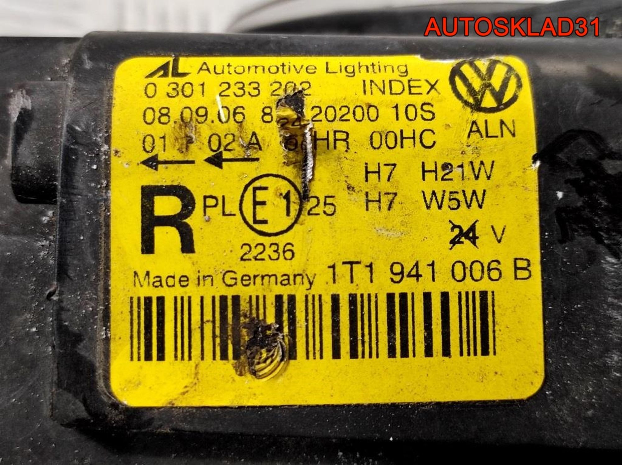 Фара правая VW Touran 1 1T1941006B Рестайлинг, 13500 рублей, Дубовое