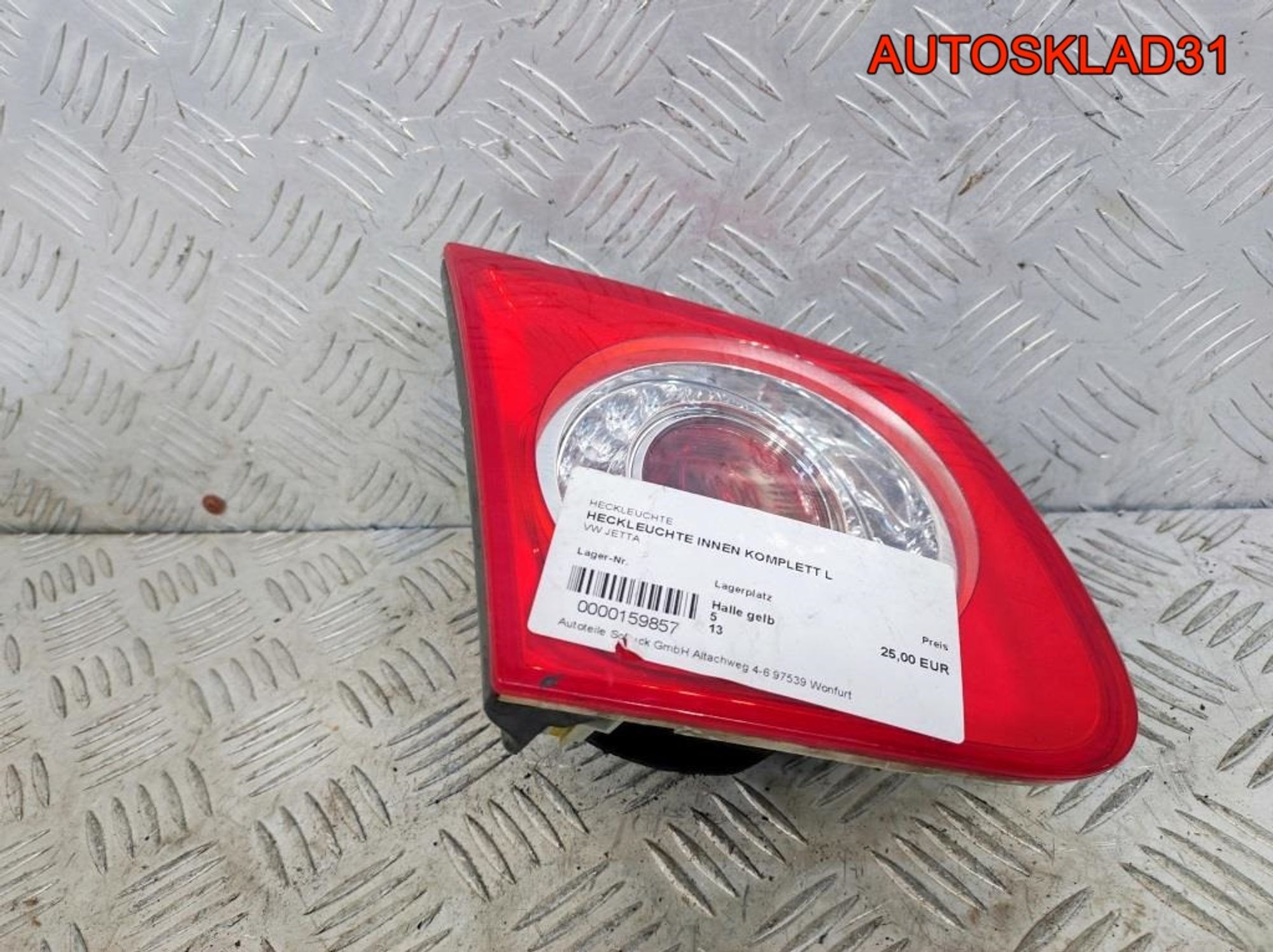 Фонарь задний внутренний левый VW Jetta 1K5945093, 2900 рублей, Дубовое
