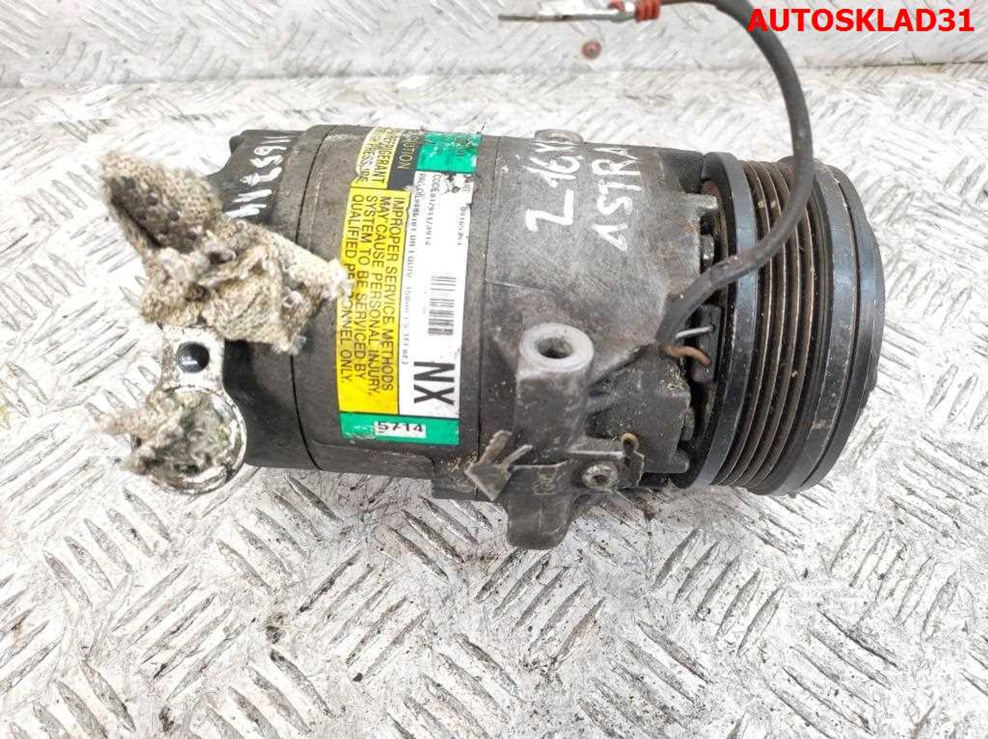 Компрессор кондиционера Opel Astra G 1,6 Z16XE Бензин 09165714, 4500 рублей, Дубовое