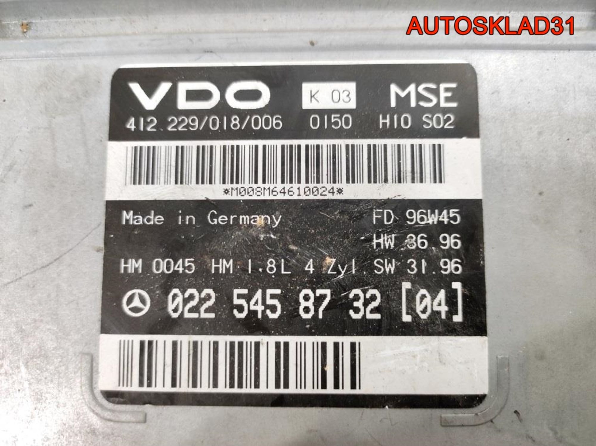 Блок эбу Mercedes Benz W202 C180 M111 0225458732, 4100 рублей, Дубовое