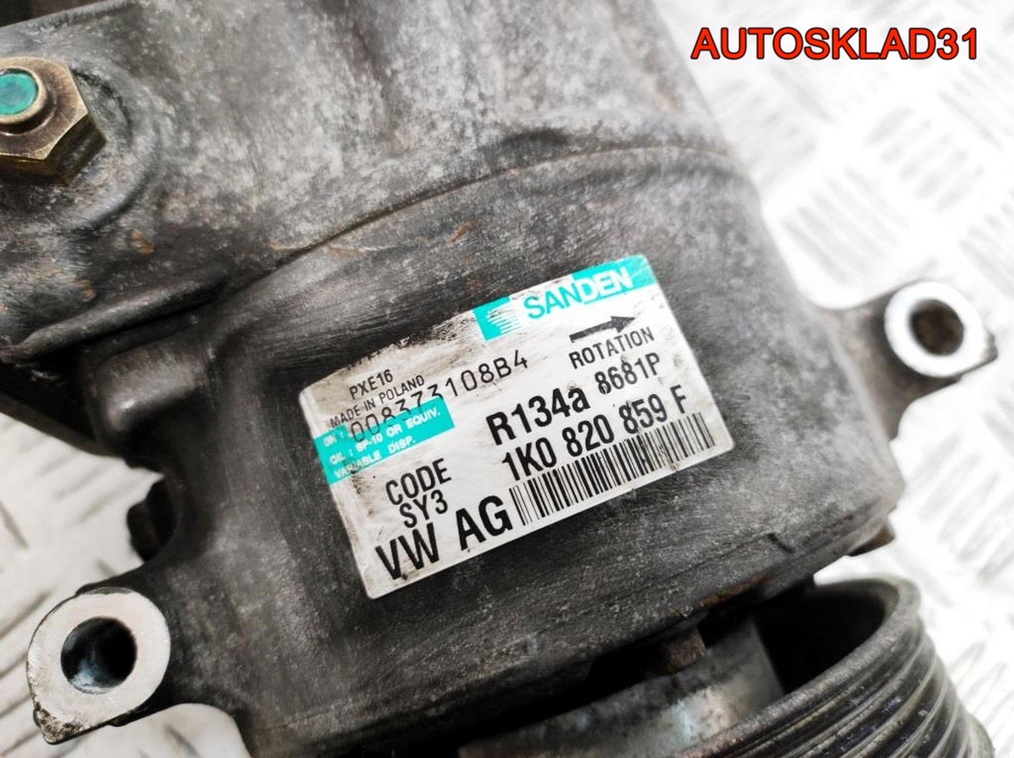 Компрессор кондиционера VW Passat B6 2.0 BMP Дизель 1K0820859F, 13500 рублей, Дубовое