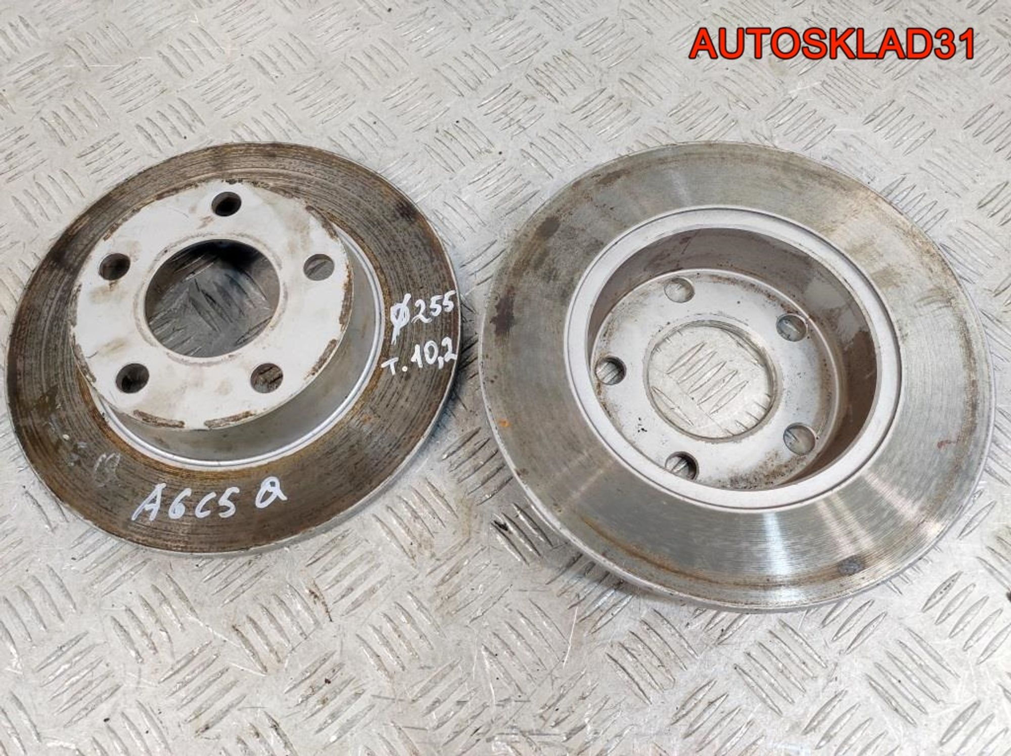 Диск тормозной задний 255мм комплект Audi A6 C5 4WD, 4000 рублей, Дубовое