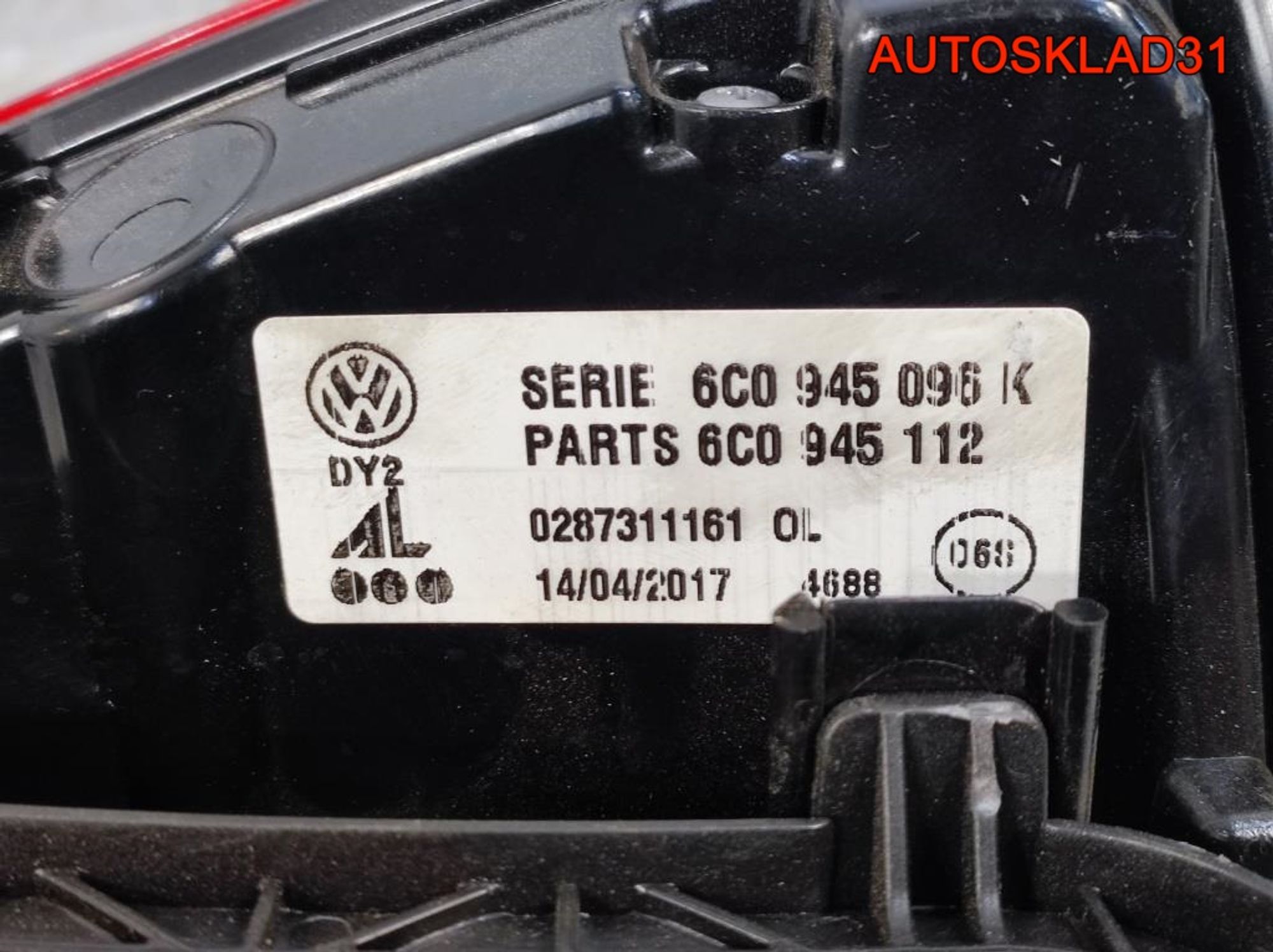 Фонарь задний правый VW Polo HB 6C0945096K Хетчбэк, 6500 рублей, Дубовое