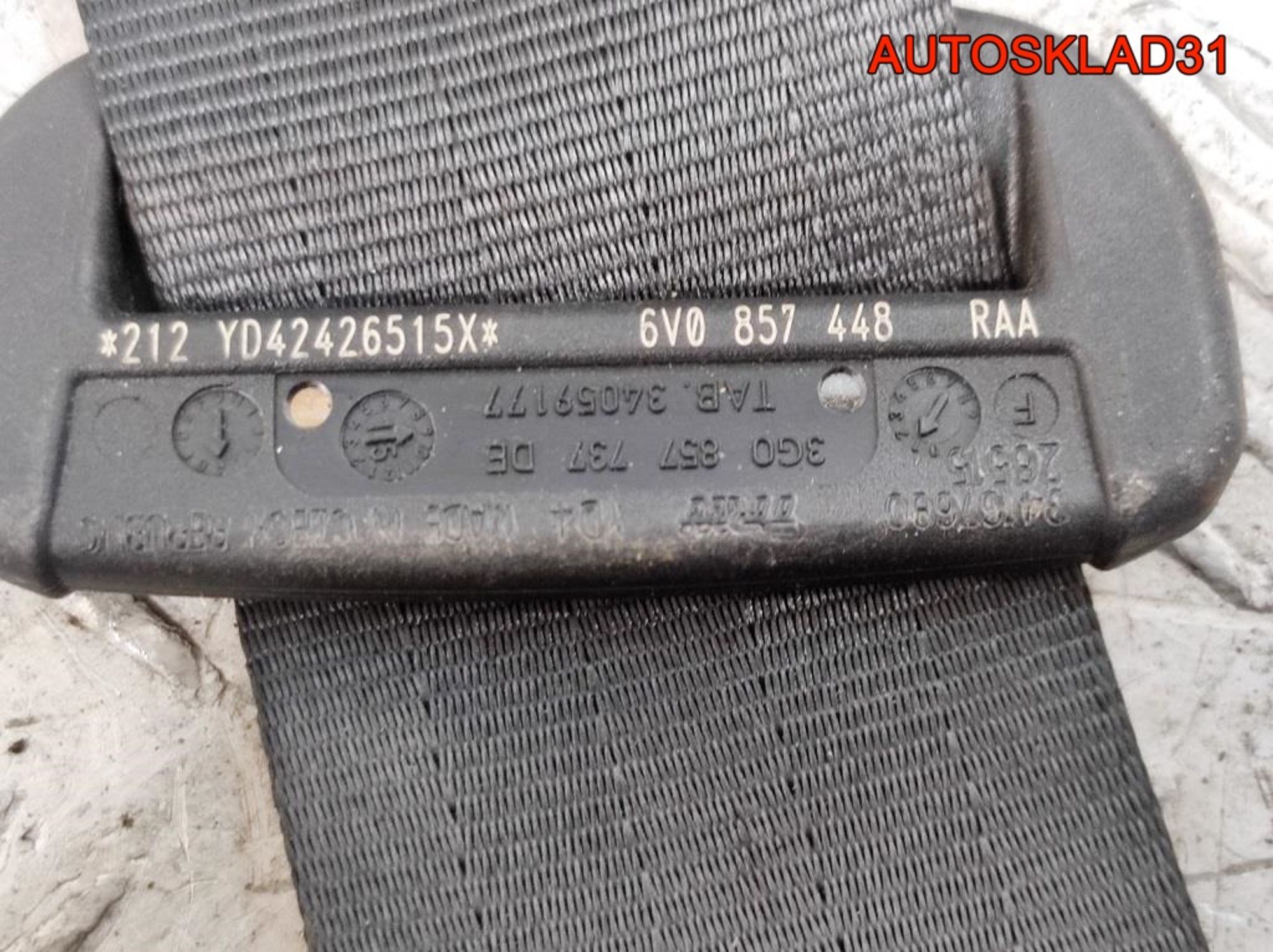 Ремень безопасности задний правый Skoda Fabia 3, 1100 рублей, Дубовое