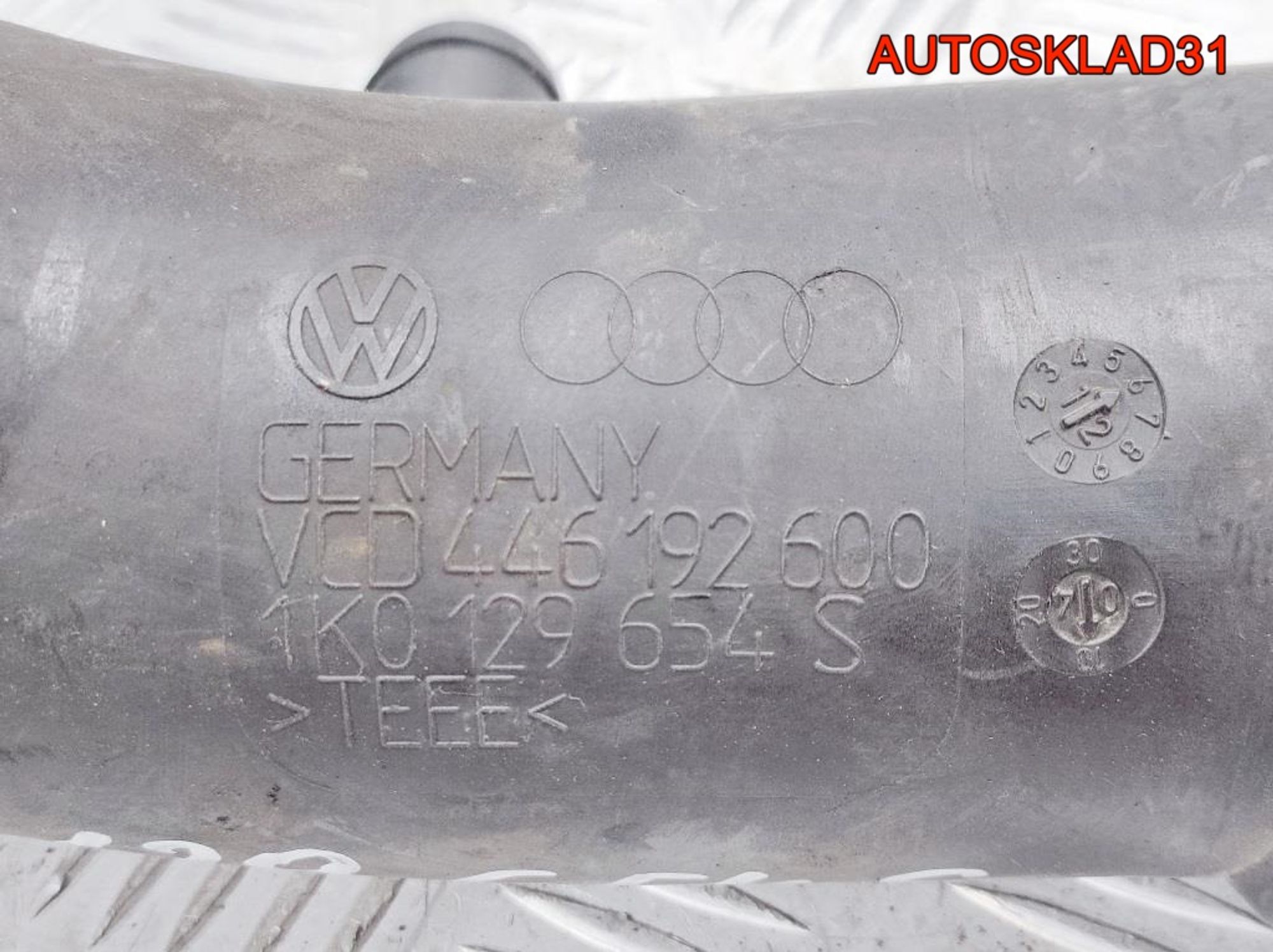 Патрубок интеркулера VW Caddy 3 1.9 BJB 1K0129654S, 2100 рублей, Дубовое