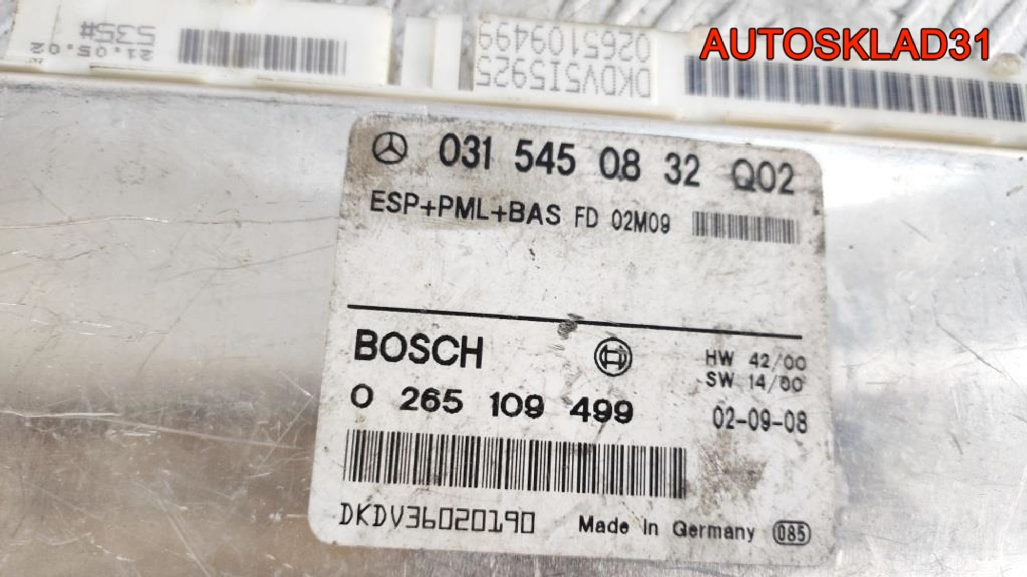 Блок управления ESP Mercedes Benz W210 A0315450832, 1500 рублей, Дубовое