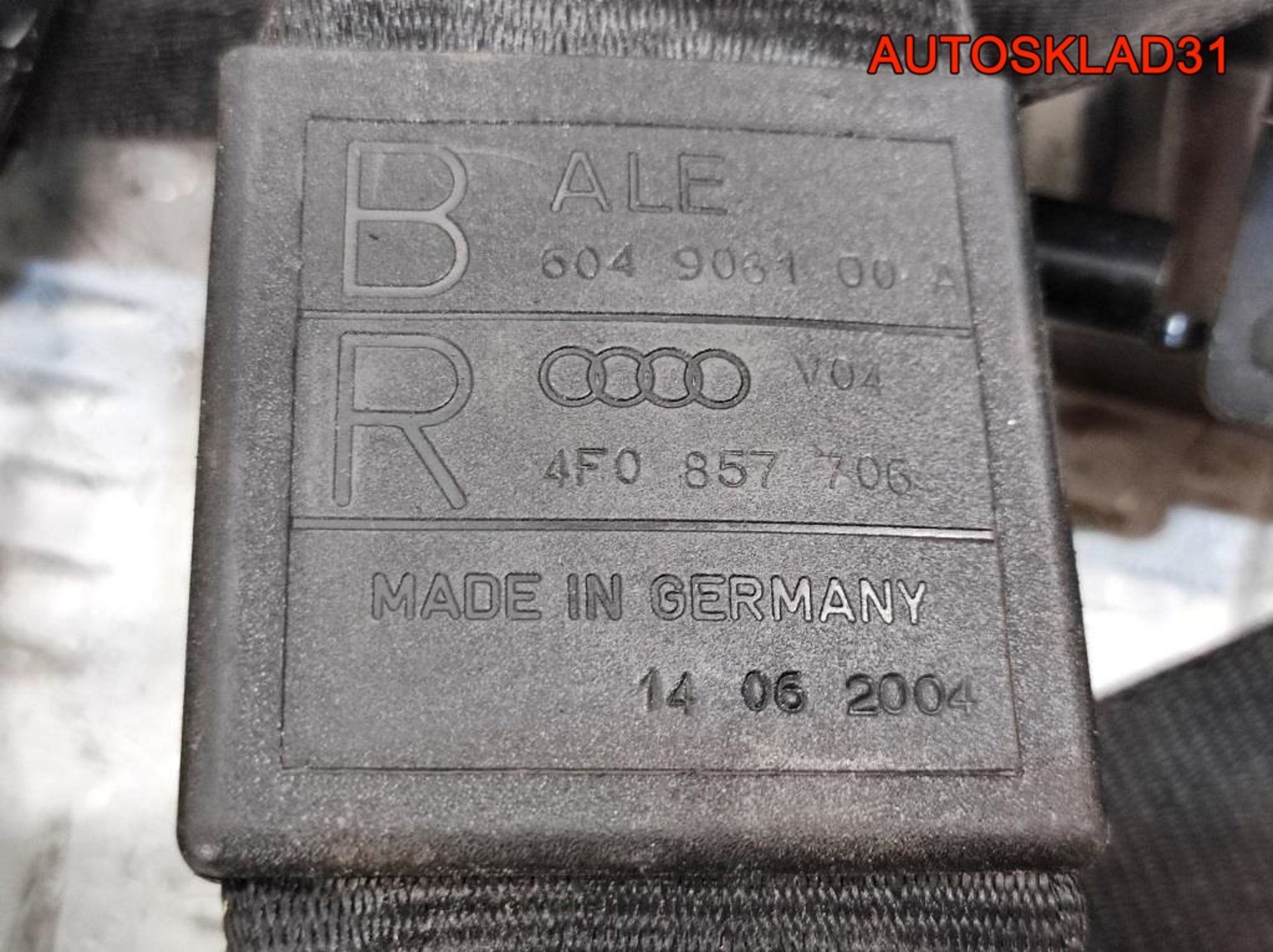 Ремень безопасности передний правый Audi A6 C6 4F0857706, 1800 рублей, Дубовое