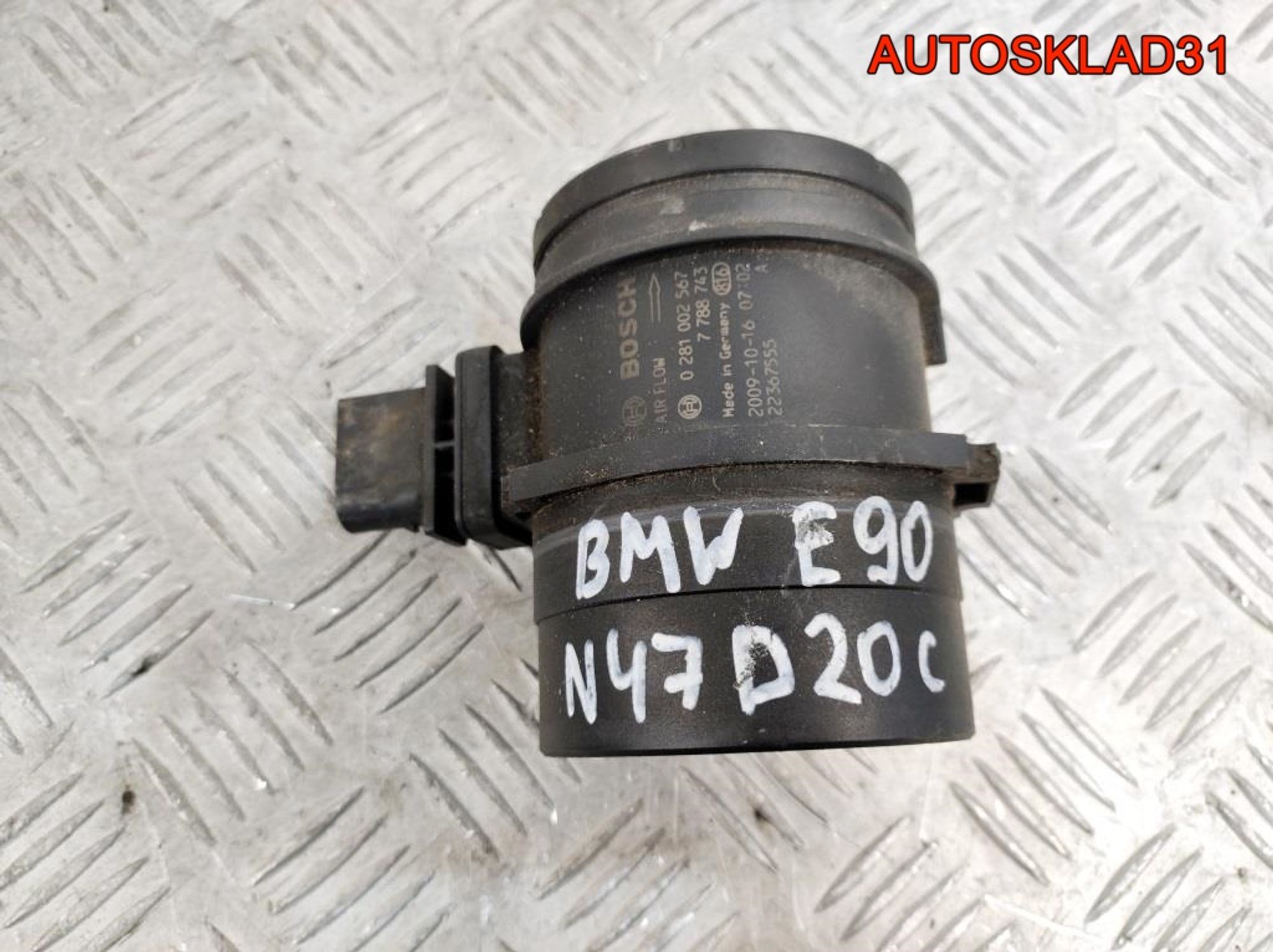 Расходомер воздуха BMW E90 2.0 N47D20C 13627788743, 3600 рублей, Дубовое