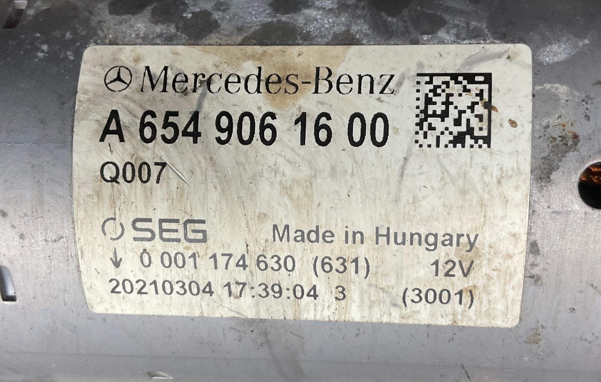 Стартер 654920 Mercedes-Benz E-Класс W213/S213/C238/A238 (2016—2023) 2020, 4000 рублей, Москва