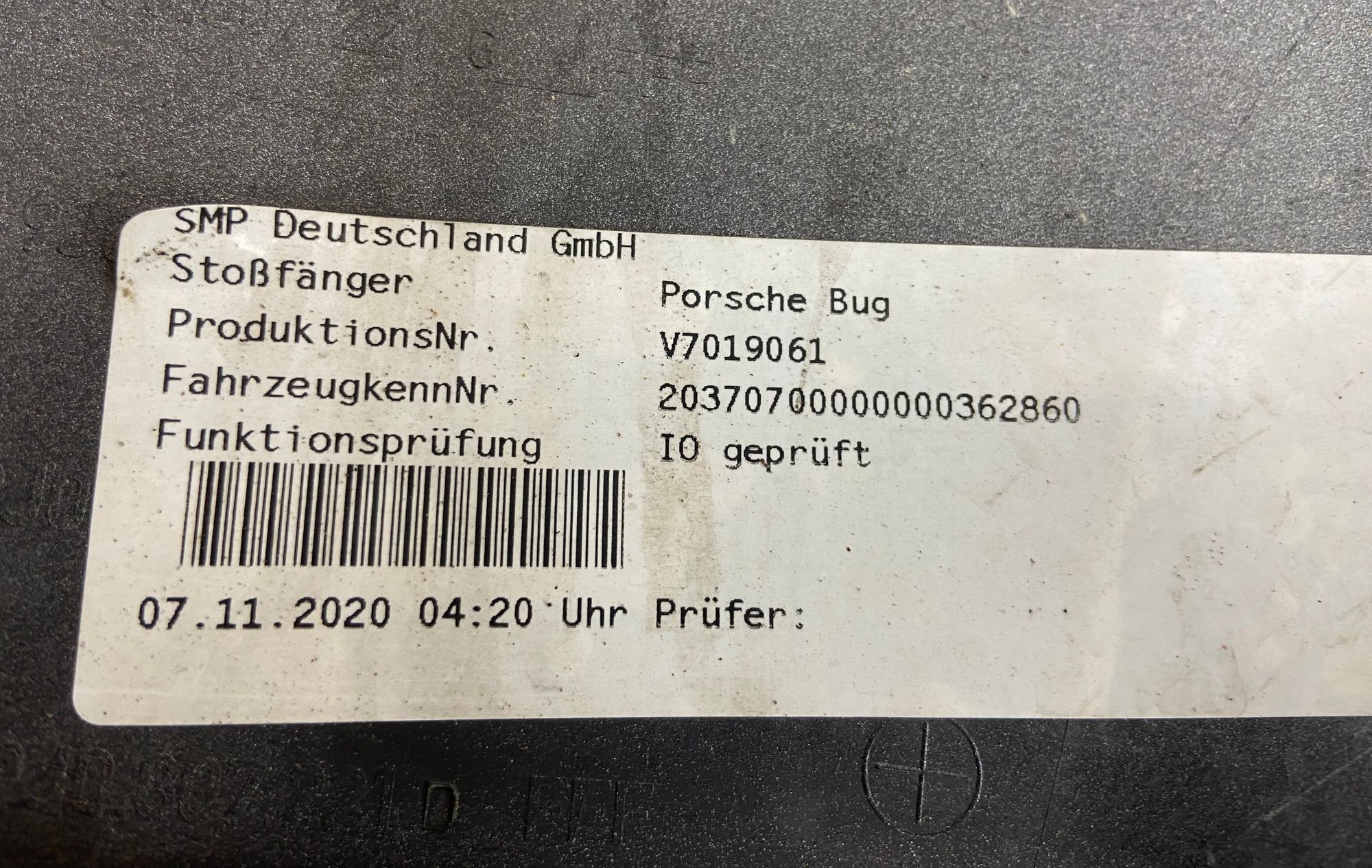 Бампер передний Porsche Taycan I 2021, 70000 рублей, Москва