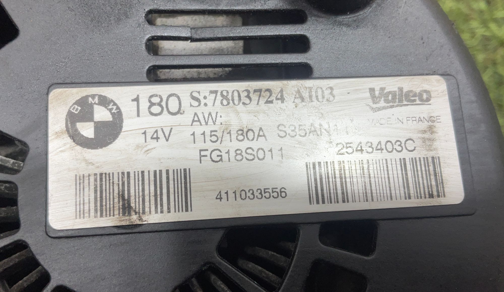 Генератор 180A N57 BMW 5 серия, F10/F11/F07, 8000 рублей, Москва