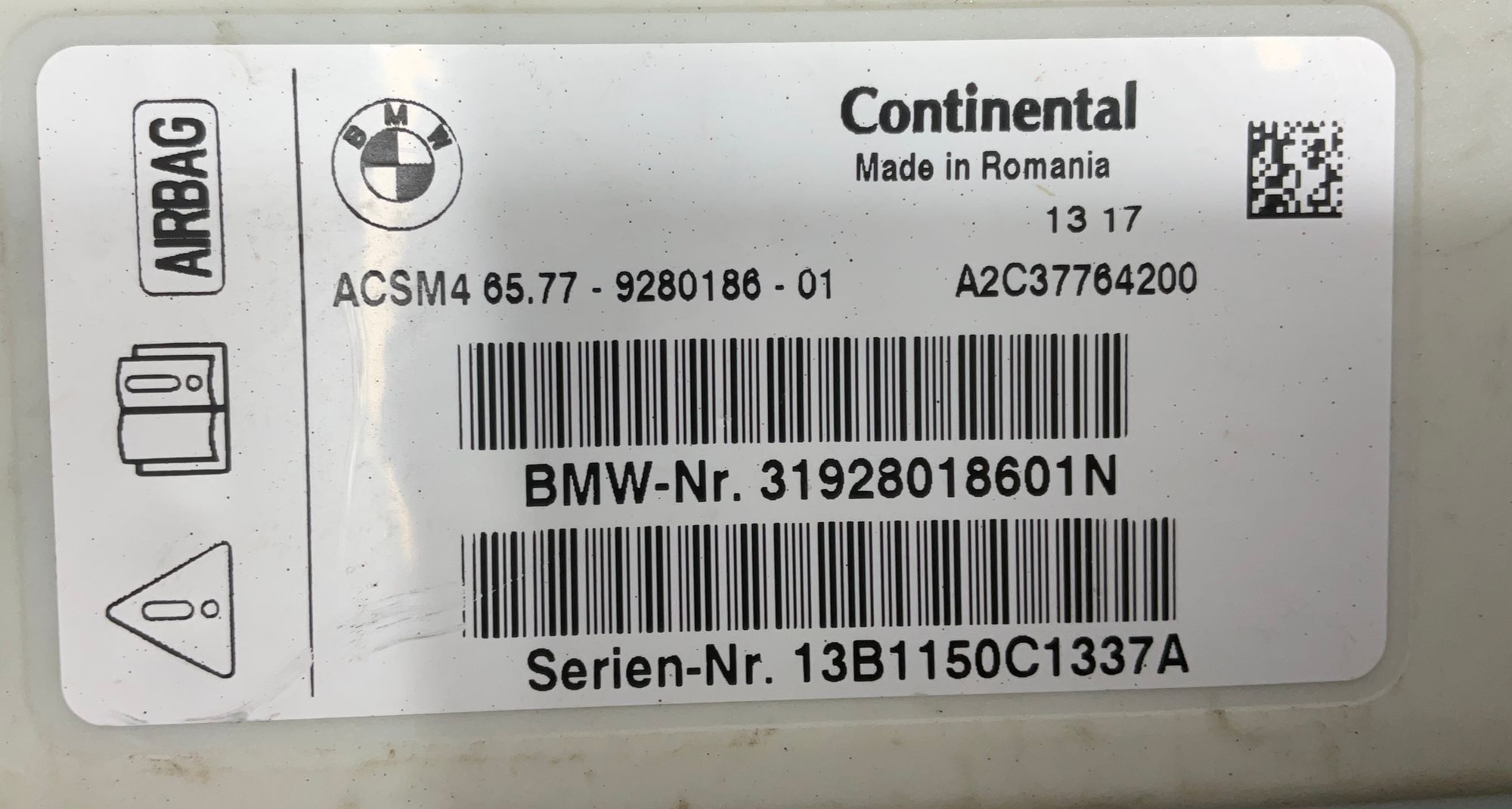 Блок управления Airbag BMW 5 F10, 1000 рублей, Москва