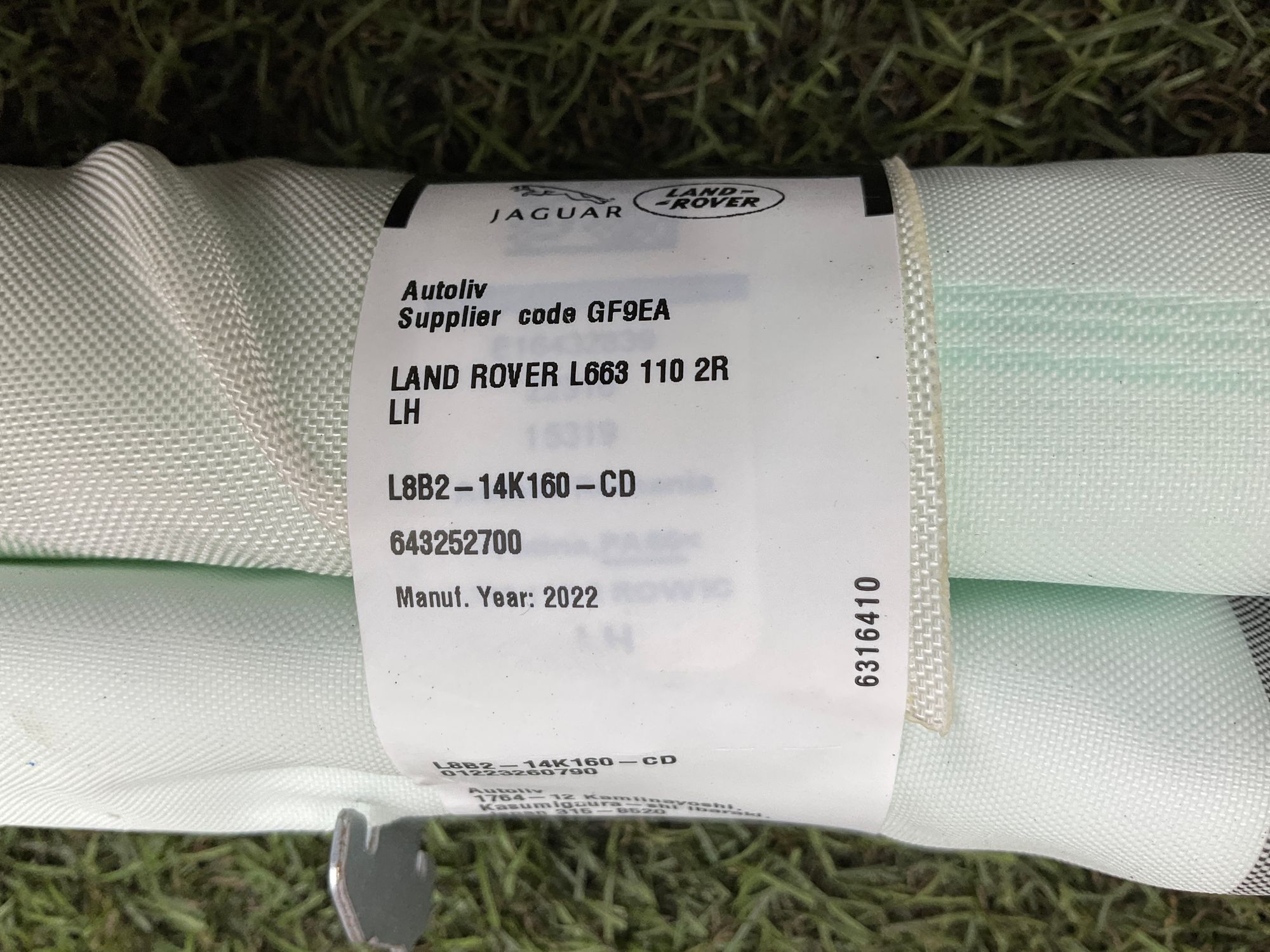 Подушка безопасности шторка правая Land Rover Defender II L663 2022, 30000 рублей, Москва