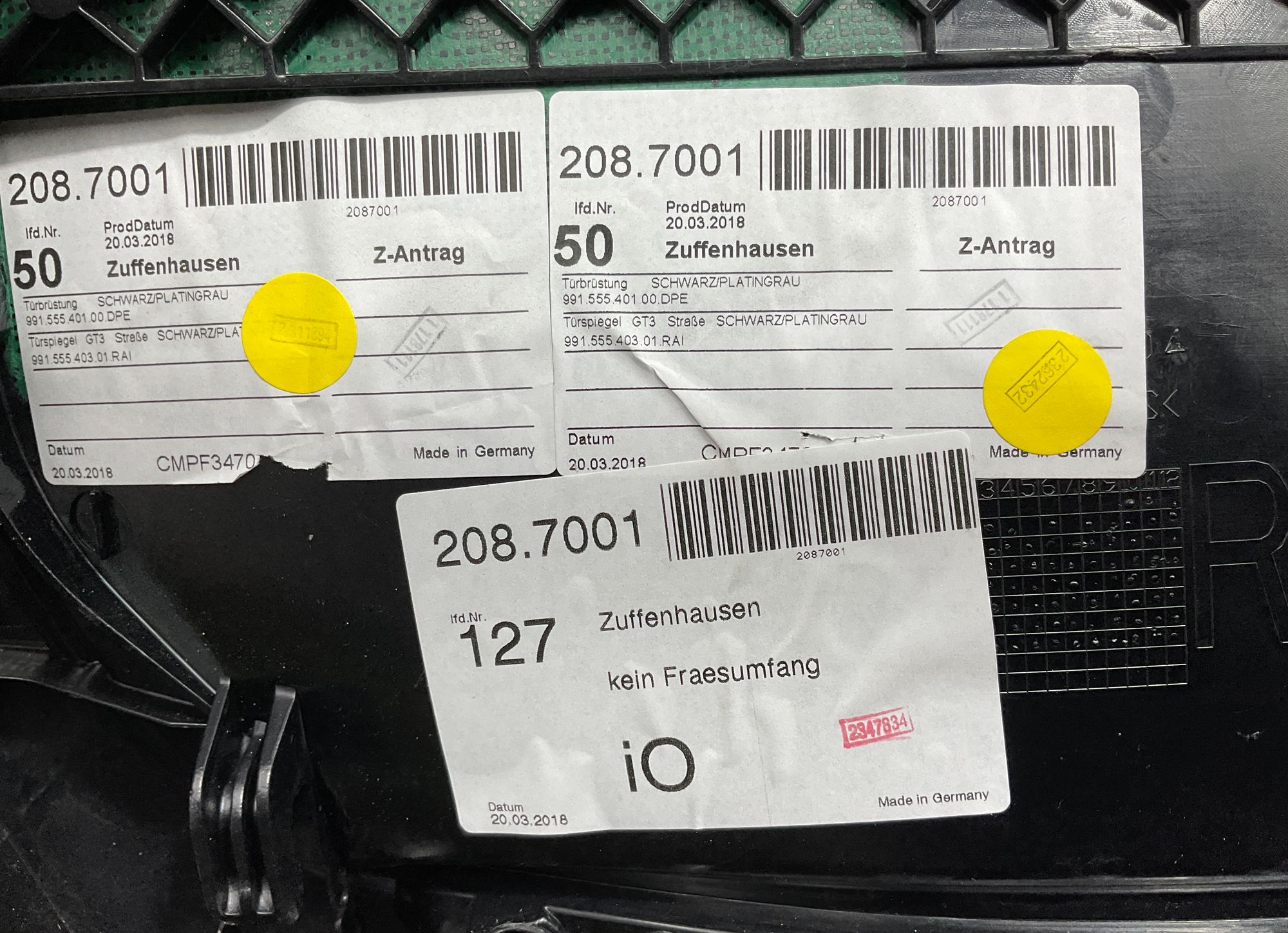 Обшивка двери передней правой Porsche 911 GT3 991 Рестайлинг 2018, 40000 рублей, Москва