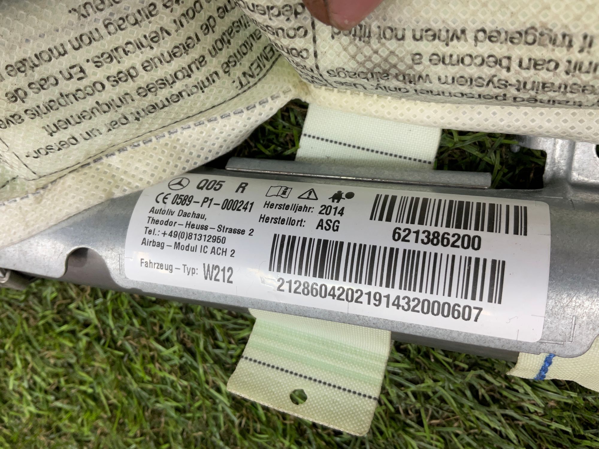 Подушка безопасности боковая правая Mercedes-Benz E-Класс, W212 рестайлинг (2013—2016), 2000 рублей, Москва