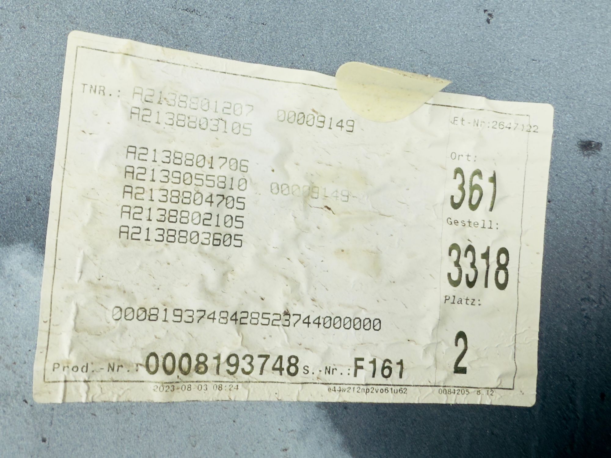 Бампер передний Mercedes-Benz E-Класс W213/S213/C238/A238 рестайлинг (2020—2023) 2022, 65000 рублей, Москва