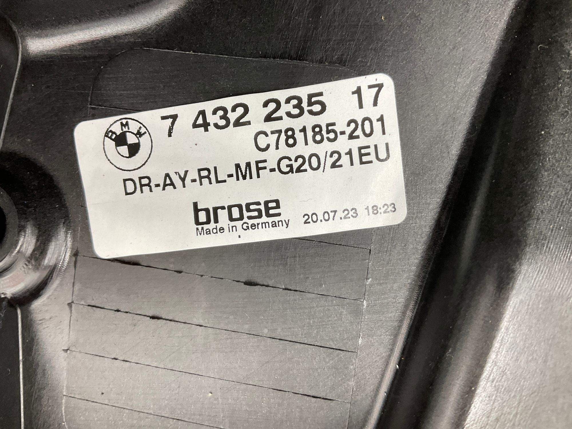 Стеклоподъемник задней левой двери BMW M3, G80 2023, 4000 рублей, Москва