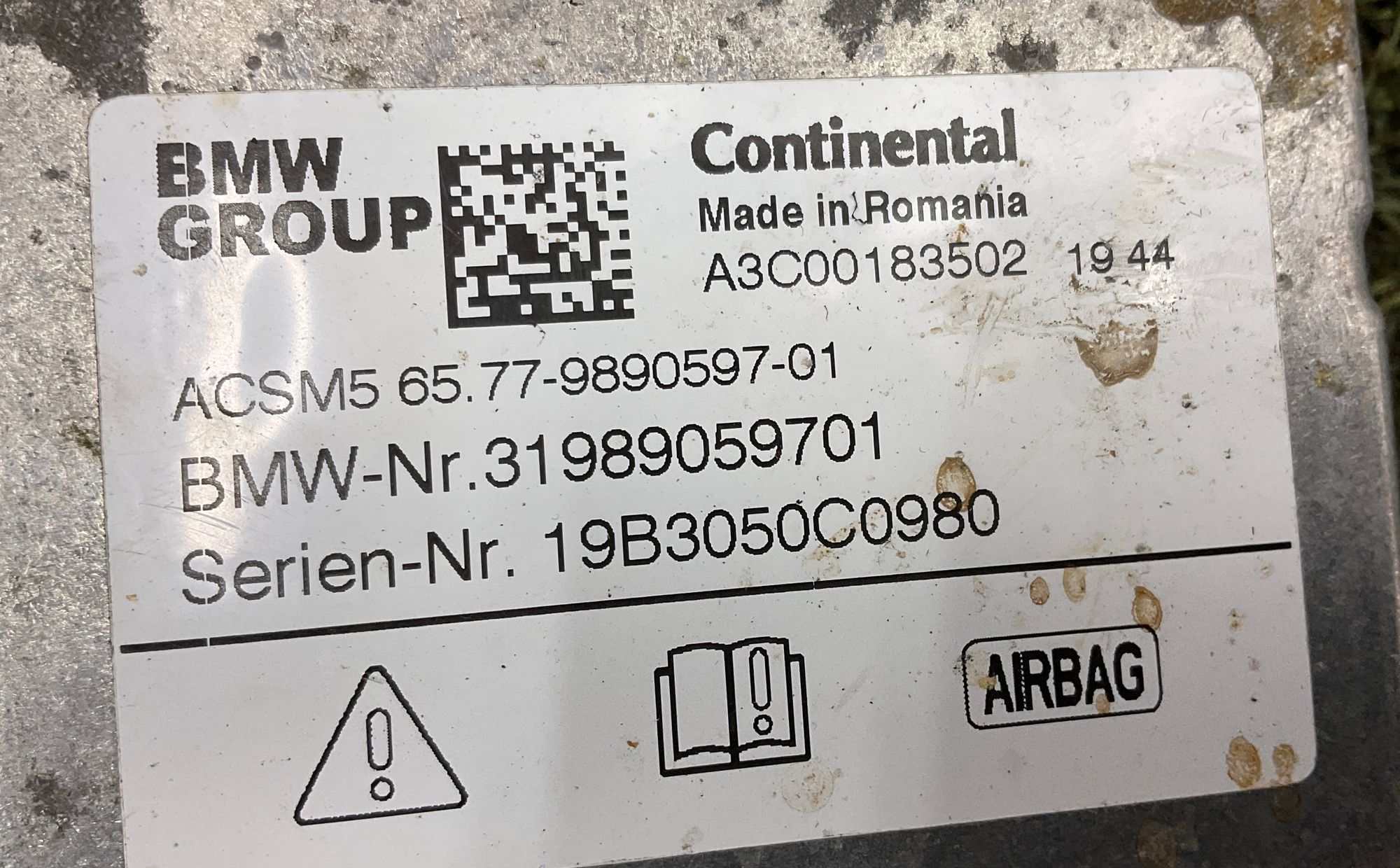 Блок управления AIR BAG BMW M8, F91/F92/F93 2019, 12000 рублей, Москва