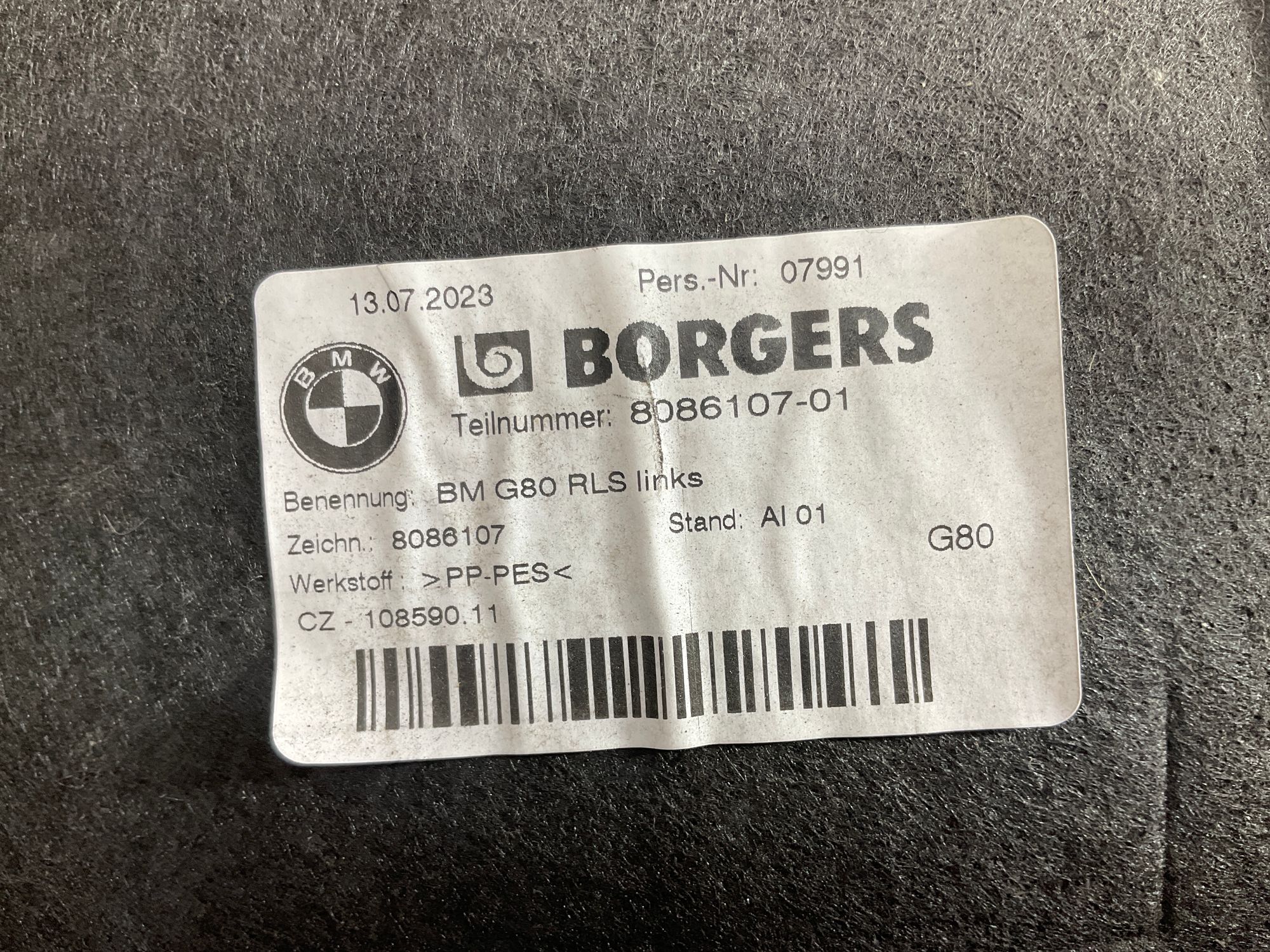 Подкрылок задний левый BMW M3 G80 2023, 8500 рублей, Москва