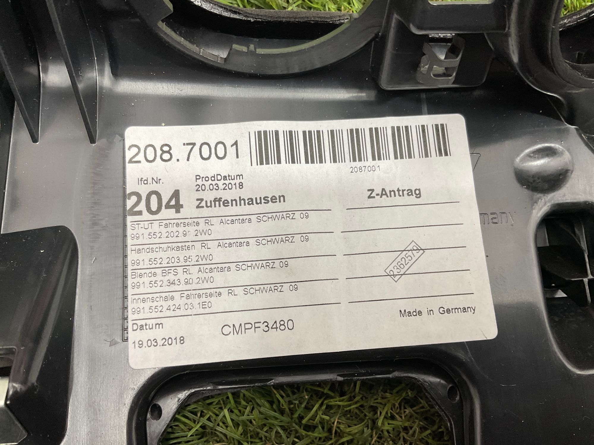 Обшивка передней панели кузова Porsche 911 GT3 991 Рестайлинг 2018, 15000 рублей, Москва