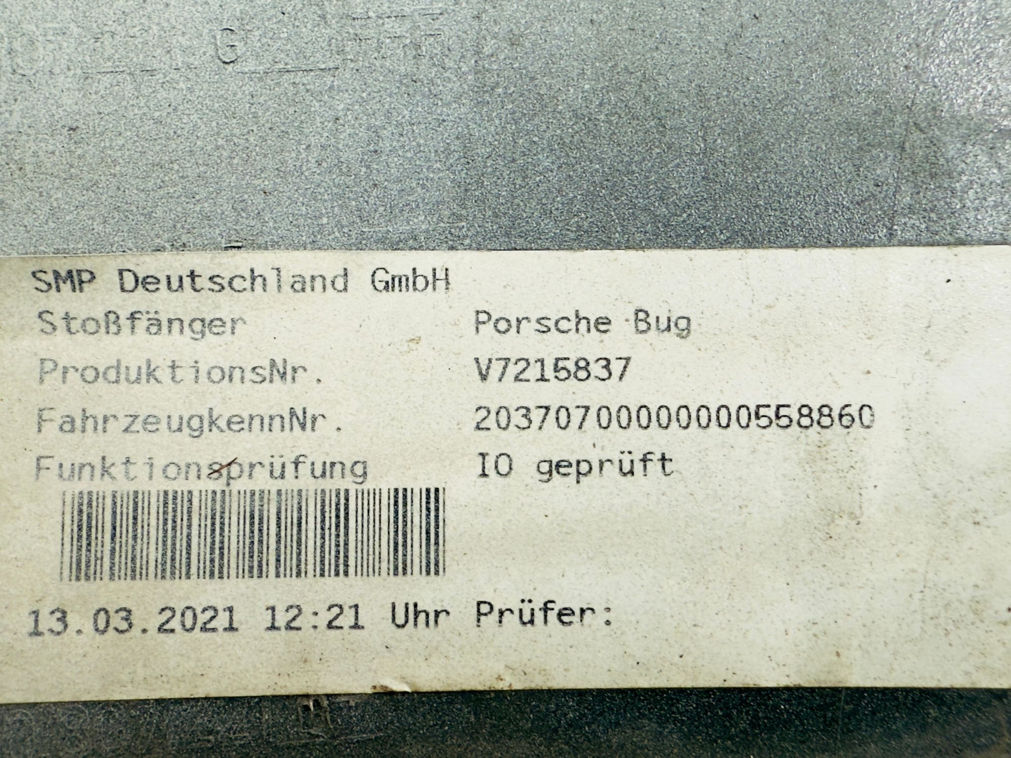 Бампер передний Porsche Taycan I 2021, 70000 рублей, Москва