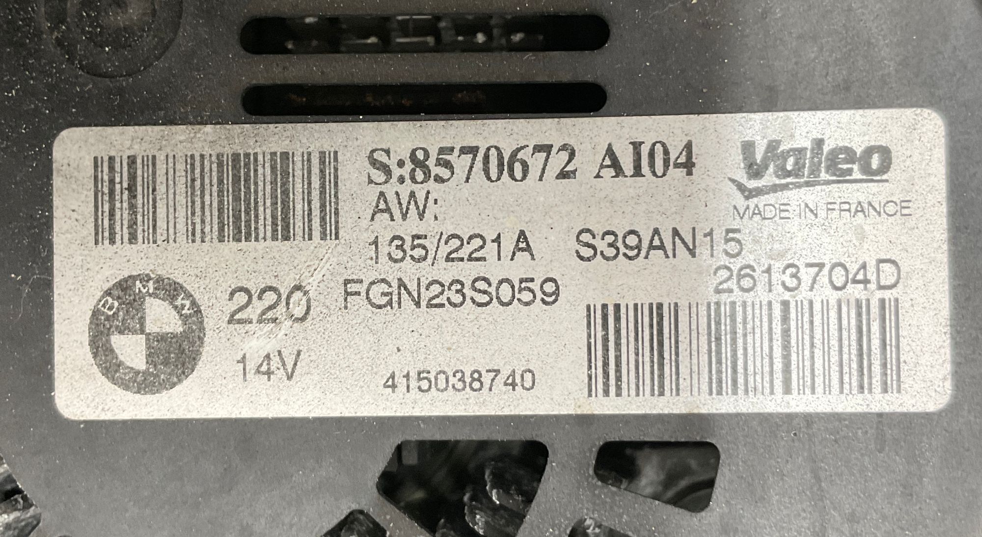 Генератор 230A BMW 5 серия, F10/F11/F07 рестайлинг, 13000 рублей, Москва