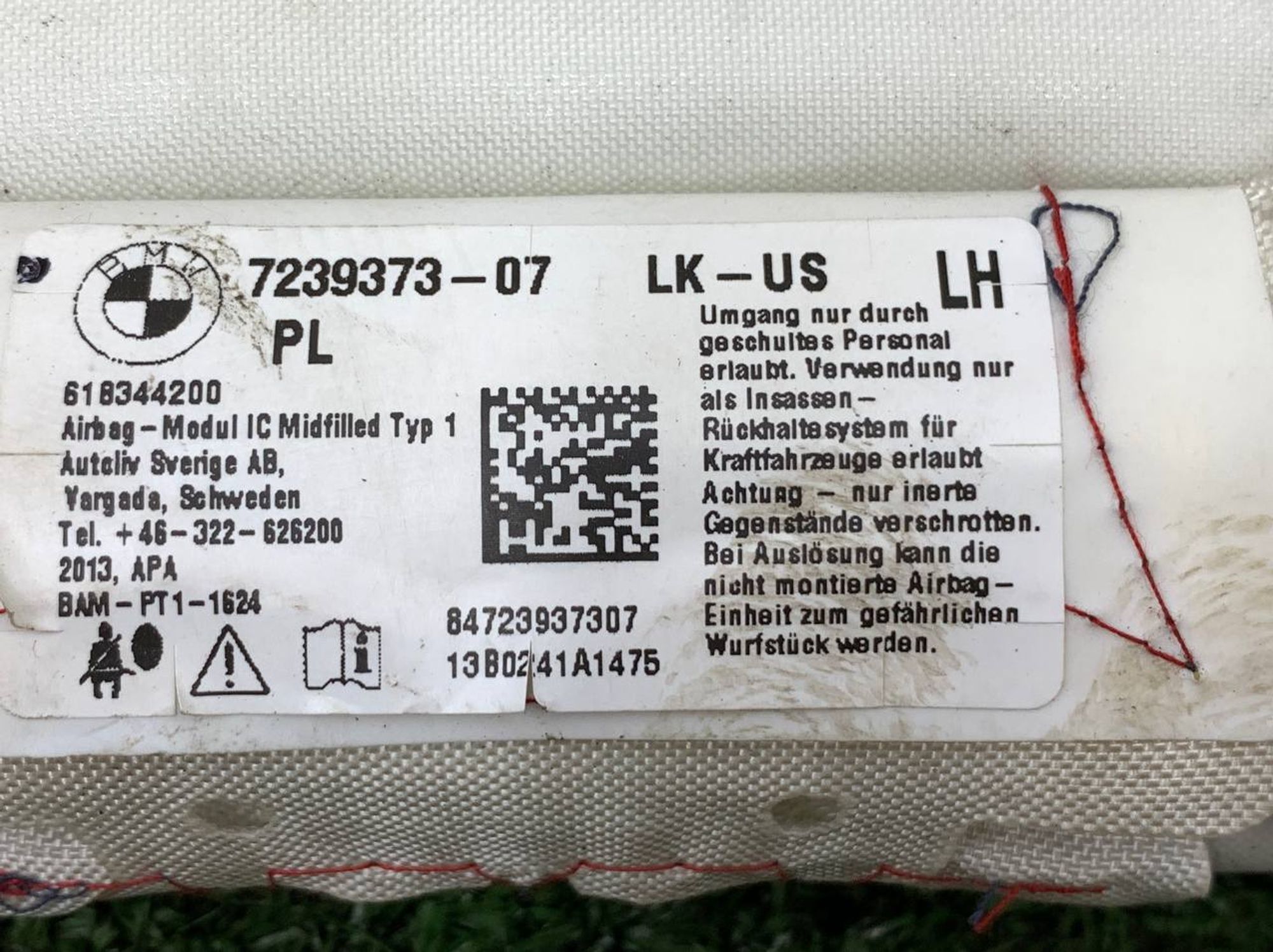 Подушка безопасности боковая левая BMW 3 F31, 6000 рублей, Москва