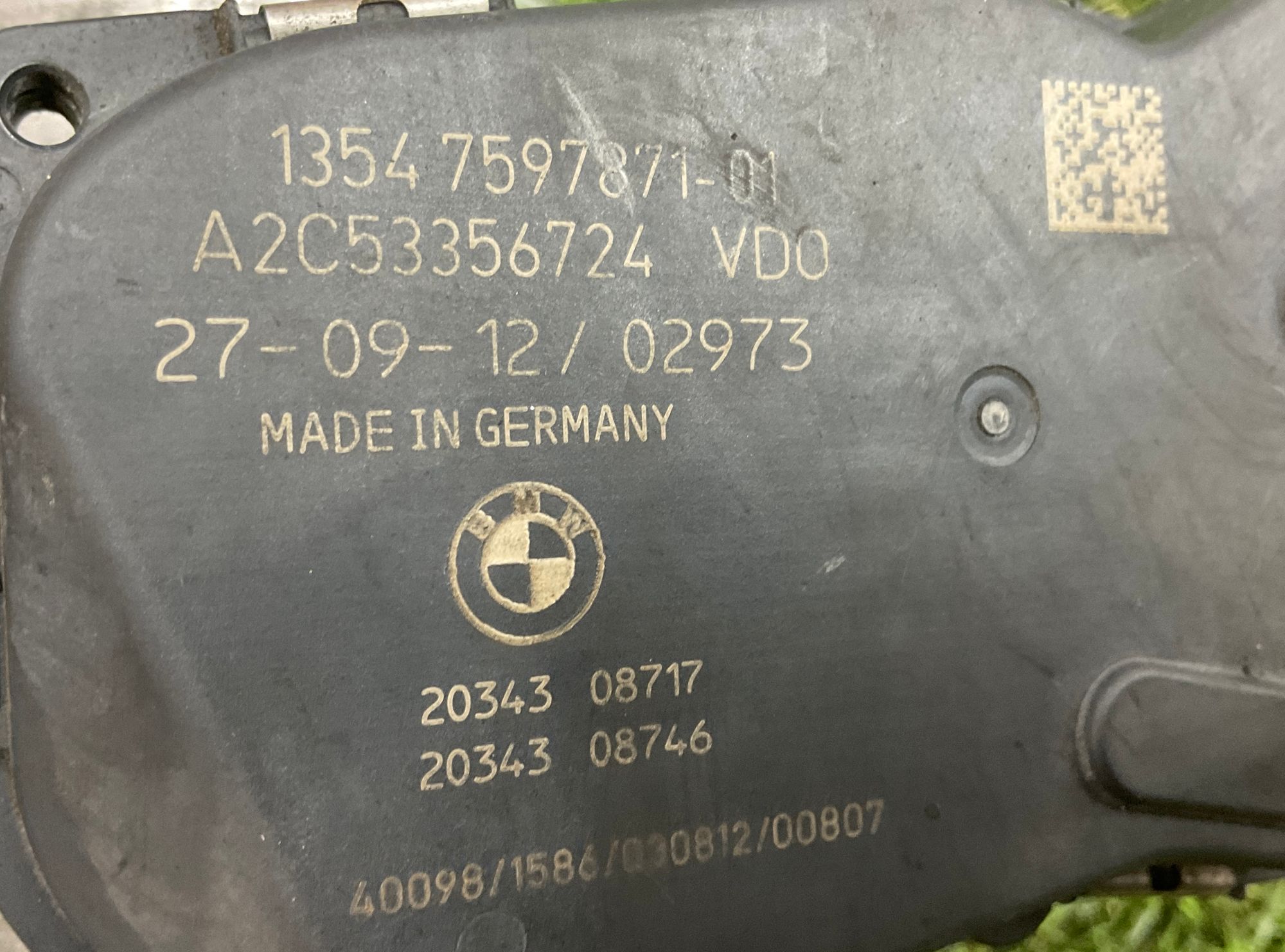 Дроссельная заслонка BMW 5 серия, F10/F11/F07 рестайлинг, 2000 рублей, Москва