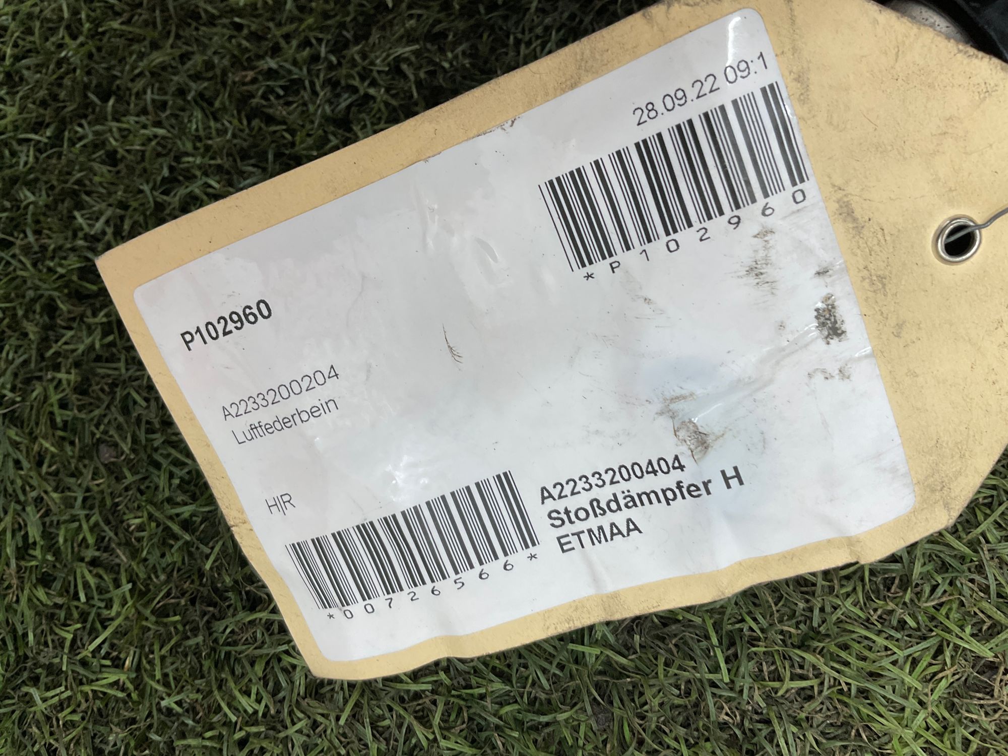 Амортизатор задний правый Mercedes-Benz W223, 90000 рублей, Москва