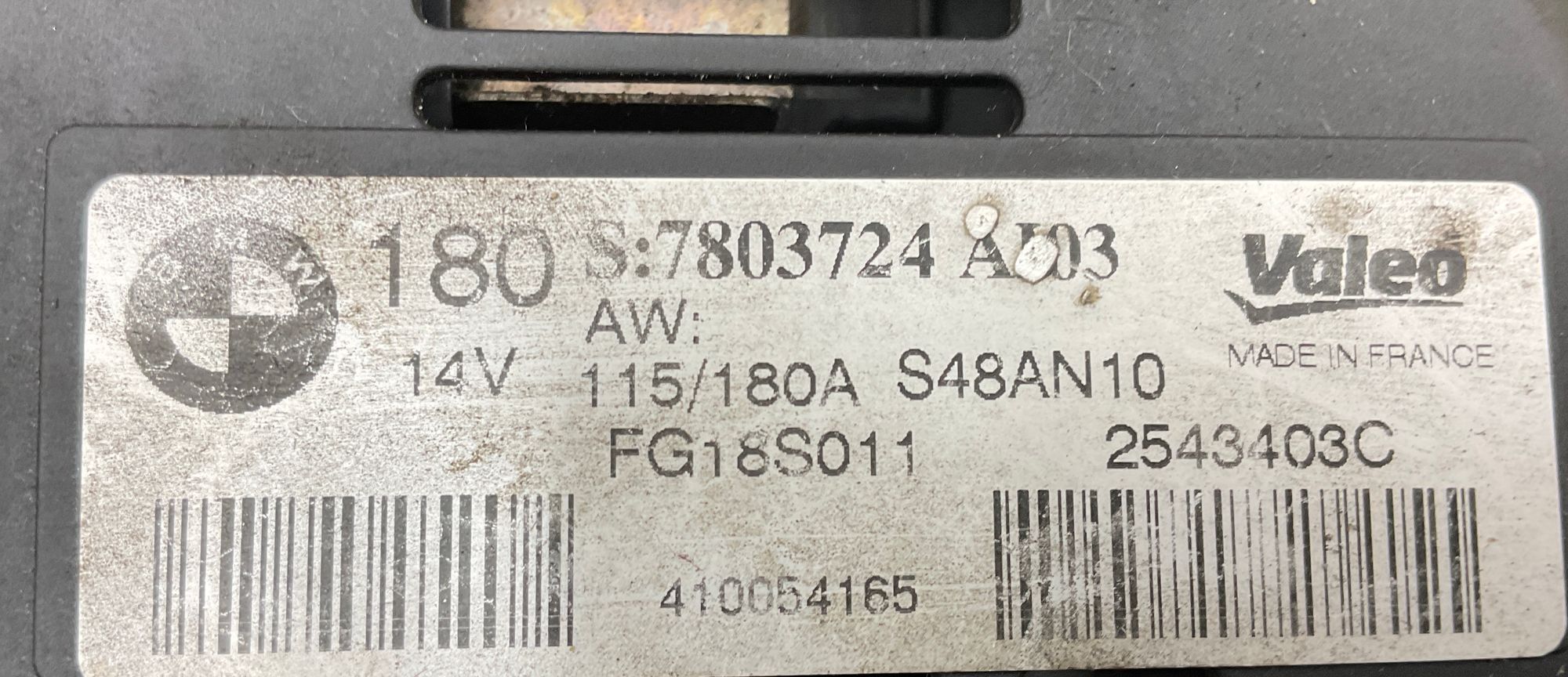 Генератор 180A N57 BMW 5 серия, F10/F11/F07, 7000 рублей, Москва