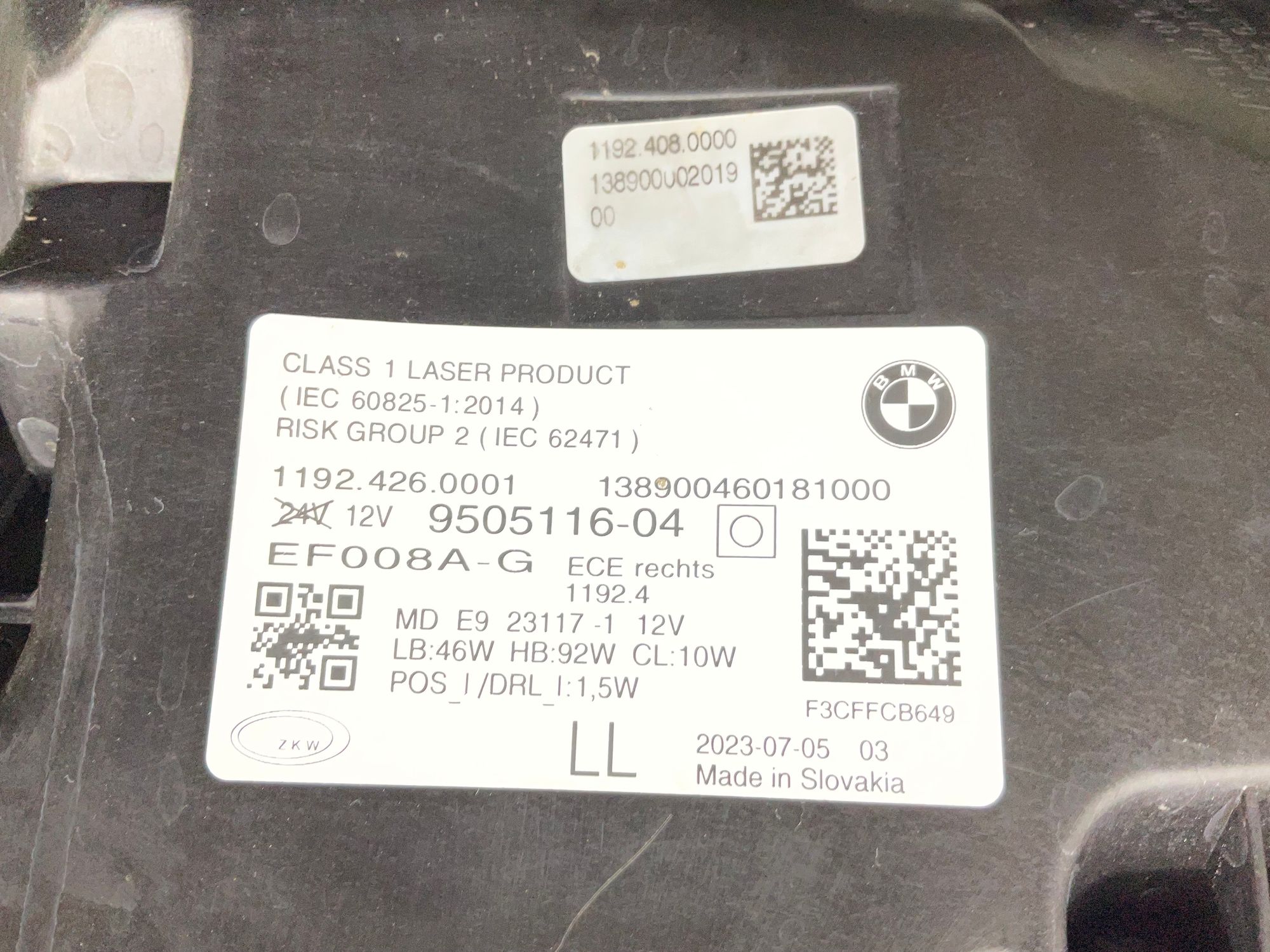 Фара правая Laser G80 G82 б/у неоригинал, 35000 рублей, Москва
